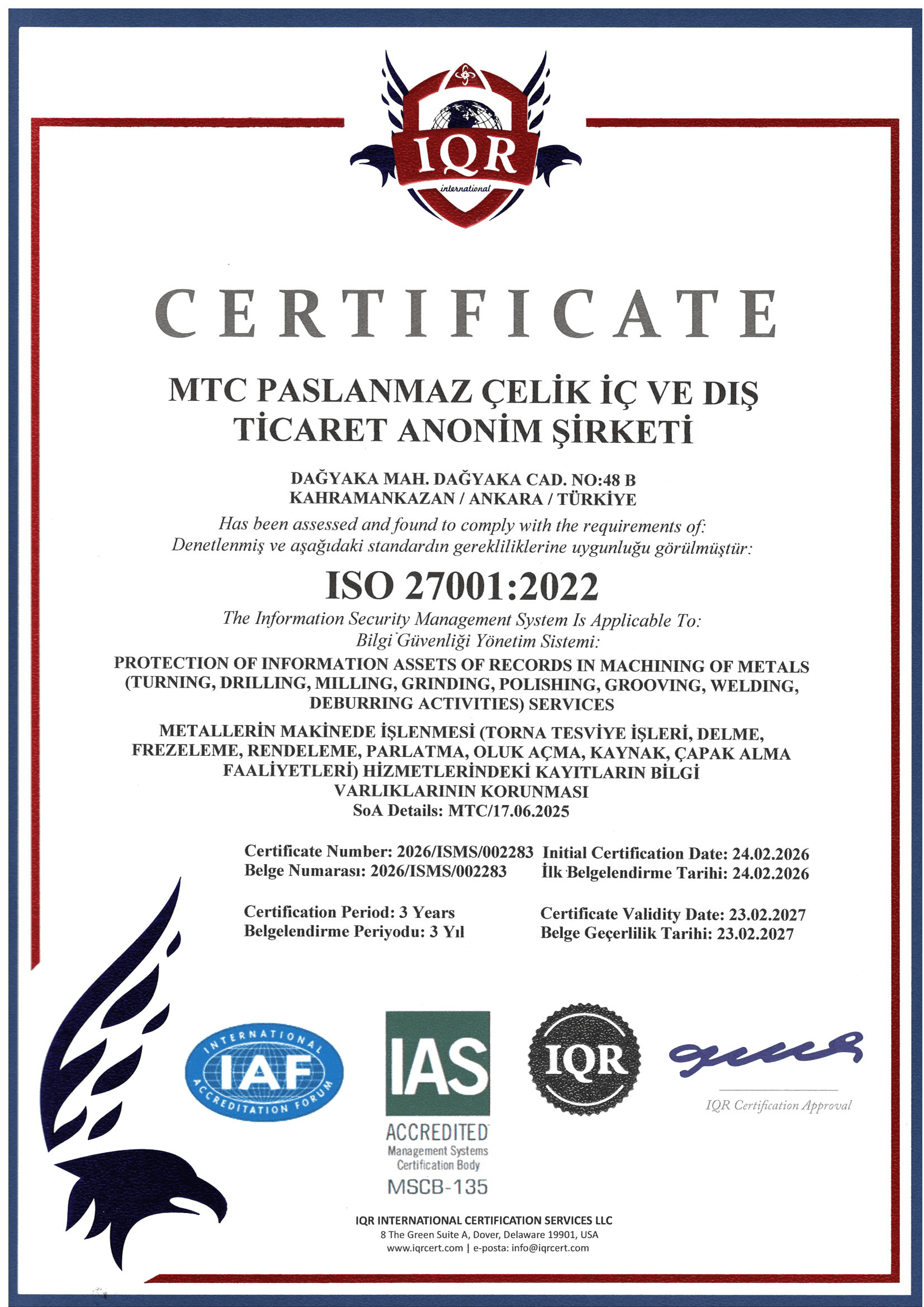 ISO/IEC 27001:2022